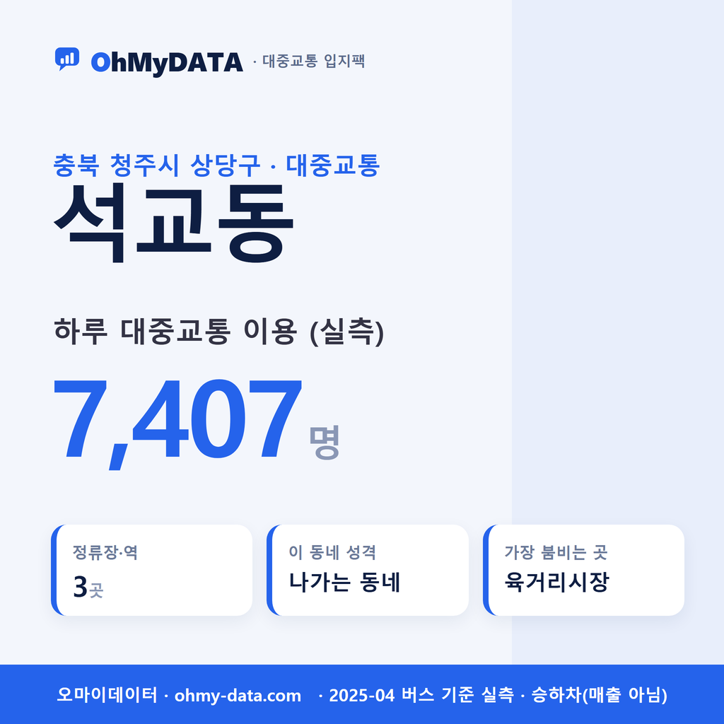 석교동 대중교통 입지팩 표지