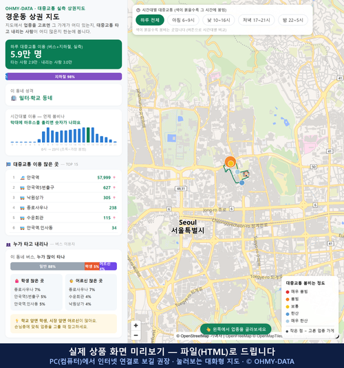 인터랙티브 지도 미리보기(실제 상품은 클릭형 HTML)