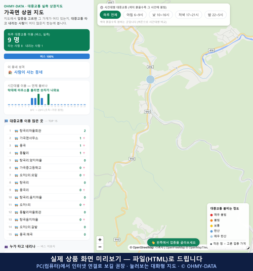 인터랙티브 지도 미리보기(실제 상품은 클릭형 HTML)