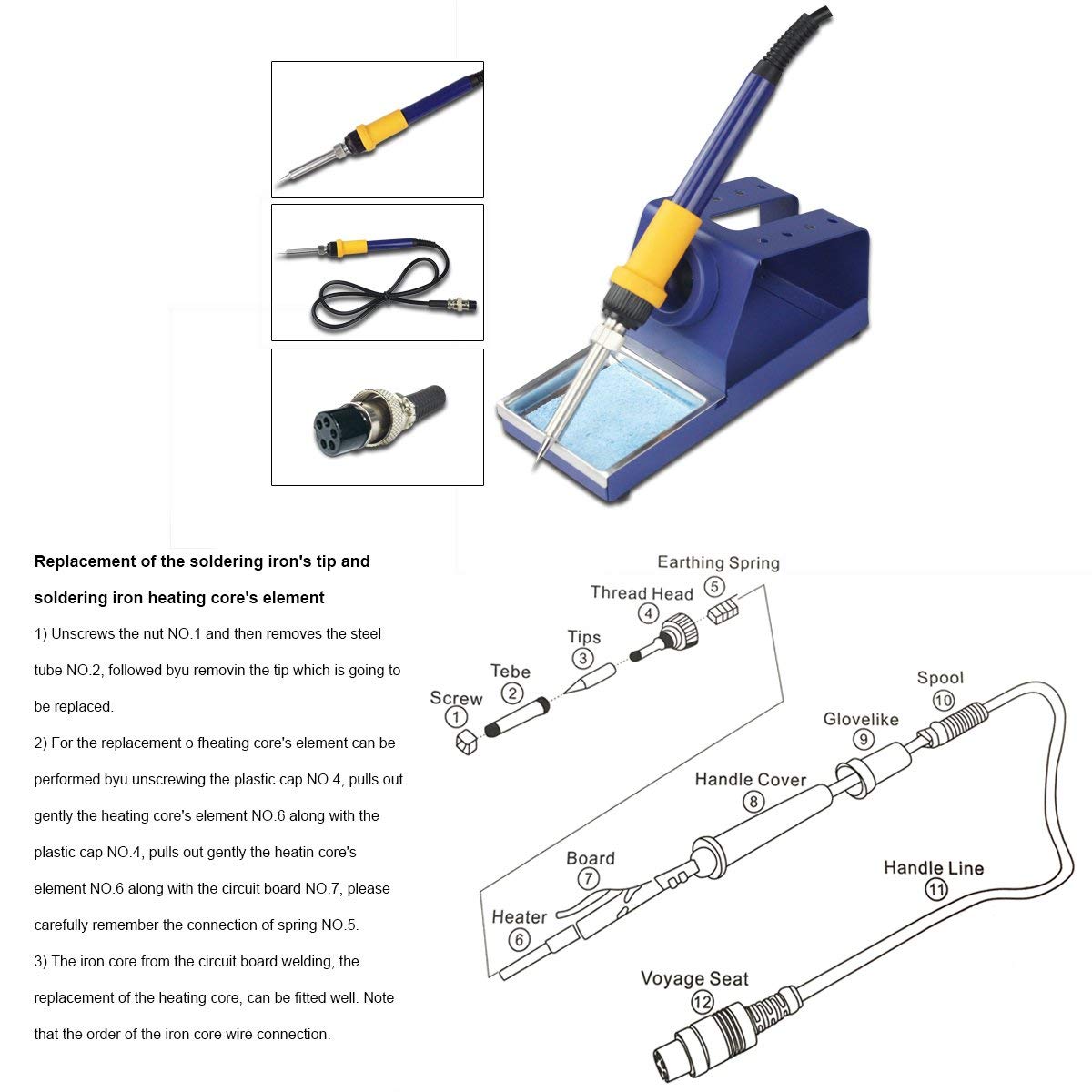 BACOENG 862d+ 2in1 SMD 납땜 인두 열풍기 스테이션 110V 700W 4번 사진