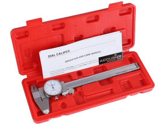 Accusize Industrial Tools 정밀 다이얼 캘리퍼스 스테인리스 0-6인치 30개입 1번 사진