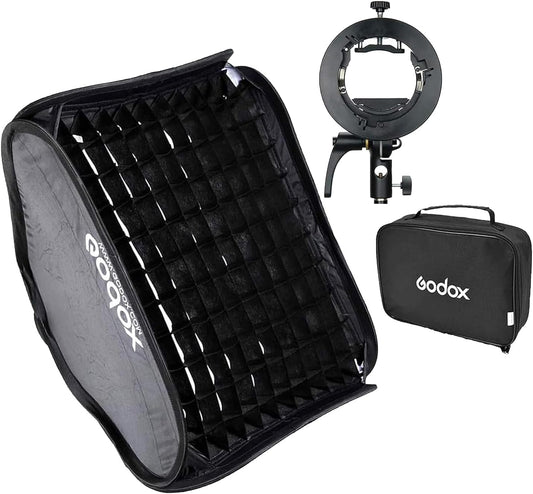 GODOX 소프트박스 S2 스피드라이트 브래킷 키트 60×60cm 그리드 포함 1번 사진