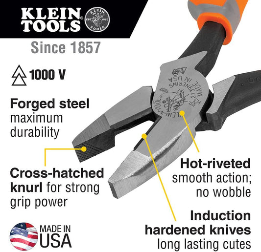 KLEIN TOOLS 9417R 절연 플라이어와 와이어 스트리퍼 4종 세트 2번 사진