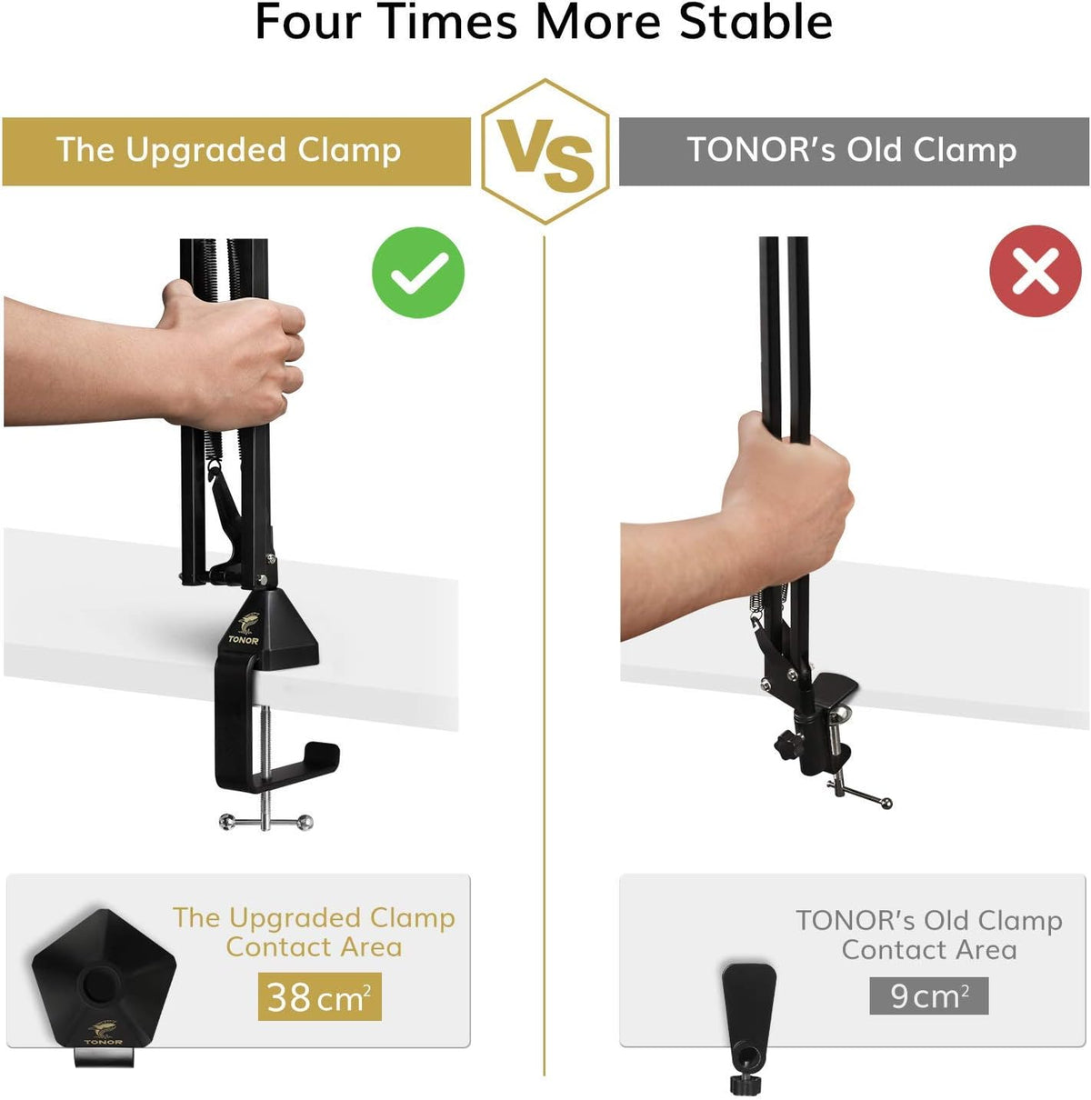 TONOR 마이크 붐 스탠드 940mm 360도 회전 2kg 하중 T30 스틸 4번 사진