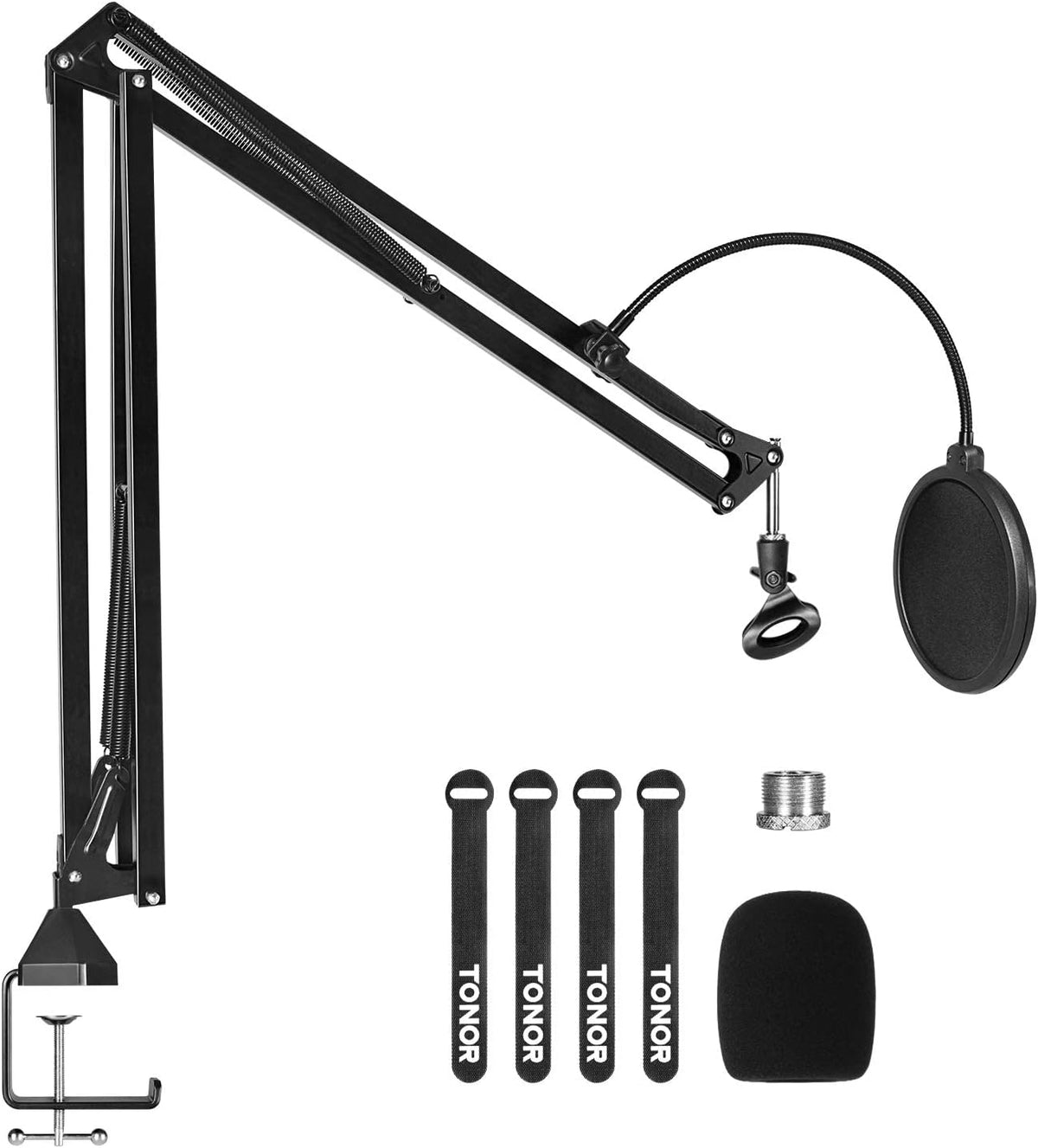TONOR 마이크 붐 스탠드 940mm 360도 회전 2kg 하중 T30 스틸 1번 사진