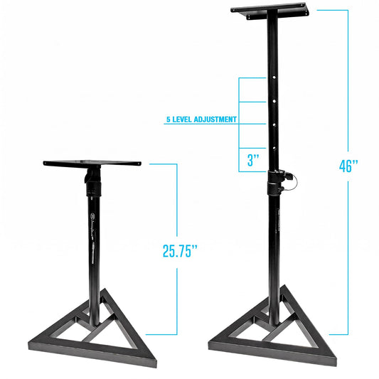 AXA AXCESSABLES 스튜디오 모니터 스피커 스탠드 한 쌍 바닥형 높이 조절 스탠드당 36.3kg 2번 사진
