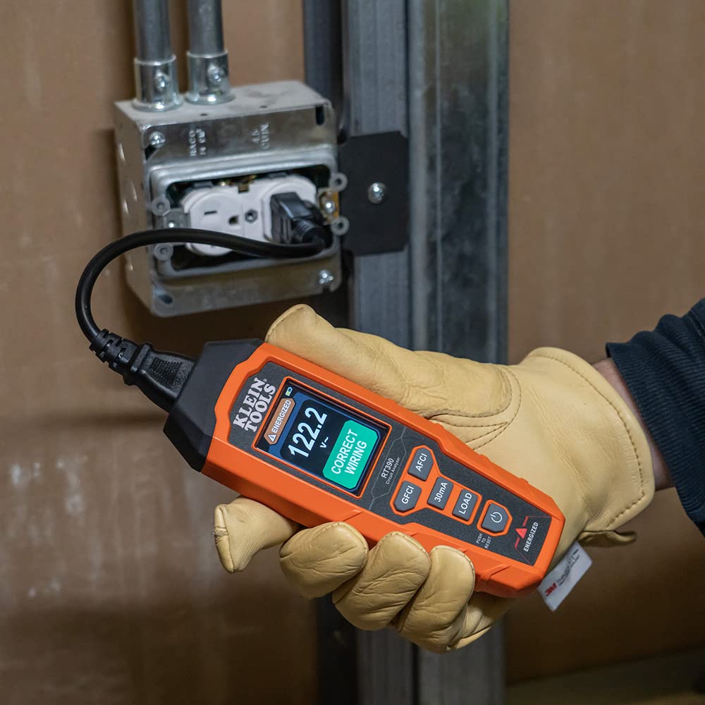 KLEIN TOOLS RT390 회로 분석기 AFCI GFCI 테스터 전압강하 측정 대형 컬러 LCD 7번 사진