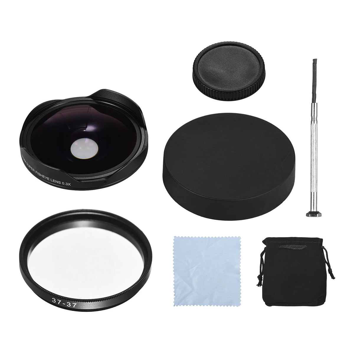 Andoer 캠코더용 37MM 0.3X HD 광각 어안 렌즈 9번 사진