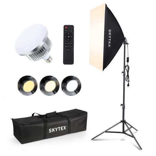 Skytex 소프트박스 조명 키트 50x70cm LED 2700K-6400K 5500K 1번 사진