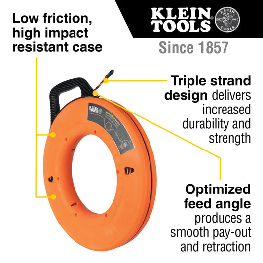 KLEIN TOOLS 50376 전선 통선기 150피트 3/4인치 폴리에스터 피시 테이프 2번 사진