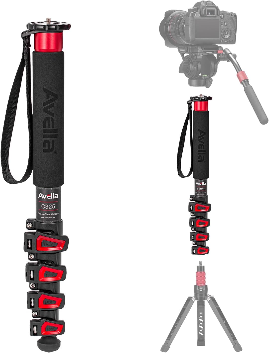 AVELLA C325 탄소섬유 카메라 모노포드 58인치 1번 사진