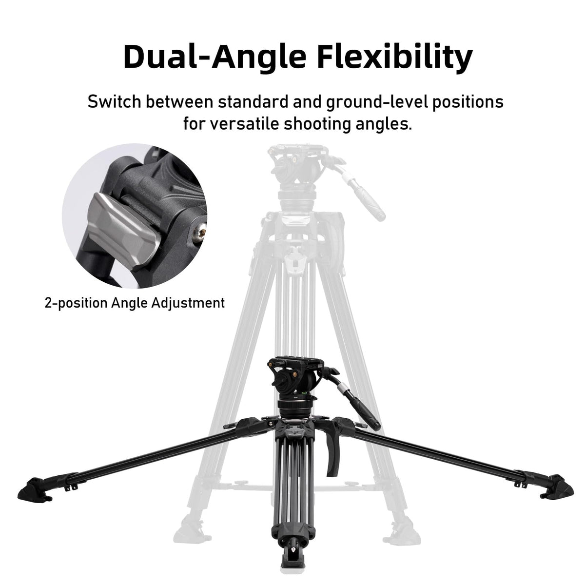 Cayer FA310H 알루미늄 비디오 삼각대 K10 플루이드 헤드 22 Lb 4번 사진