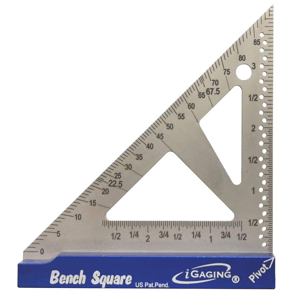 iGaging 벤치 직각자 CNC 솔리드 알루미늄 블루 아노다이징 정밀 레이저 각인 8번 사진