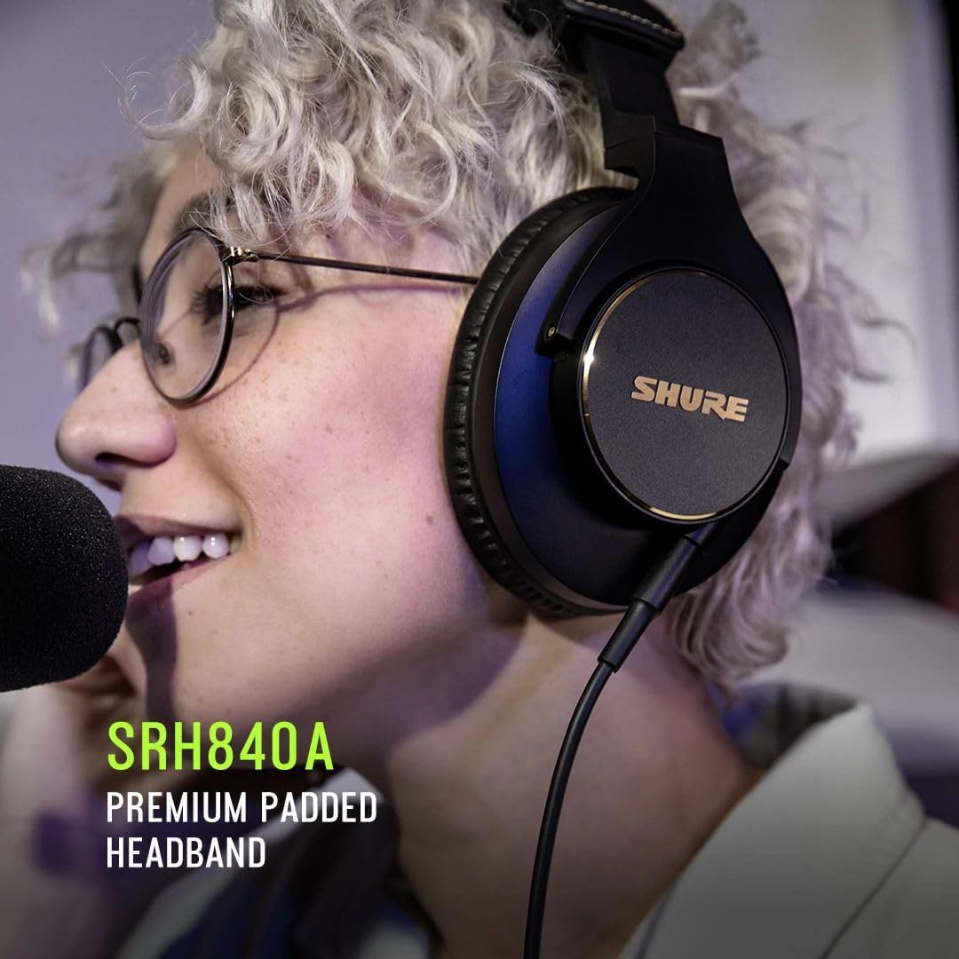 Shure SRH840A 오버이어 폐쇄형 스튜디오 모니터링 헤드폰 5번 사진