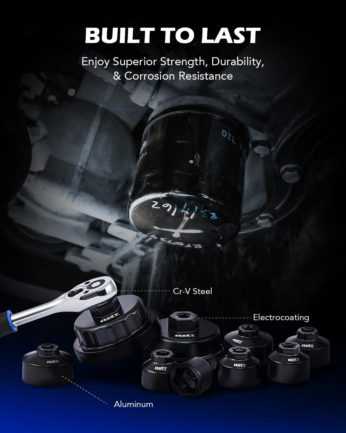 Orion Motor Tech 오일 필터 렌치 키트 오일필터캡렌치 세트 7번 사진