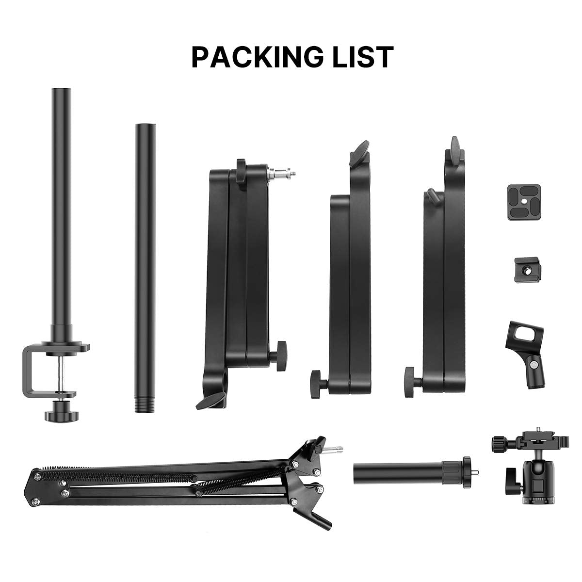 PICTRON ULANZI 데스크 마운트 3단 카메라 마이크 거치대 암 클램프 50mm 7번 사진
