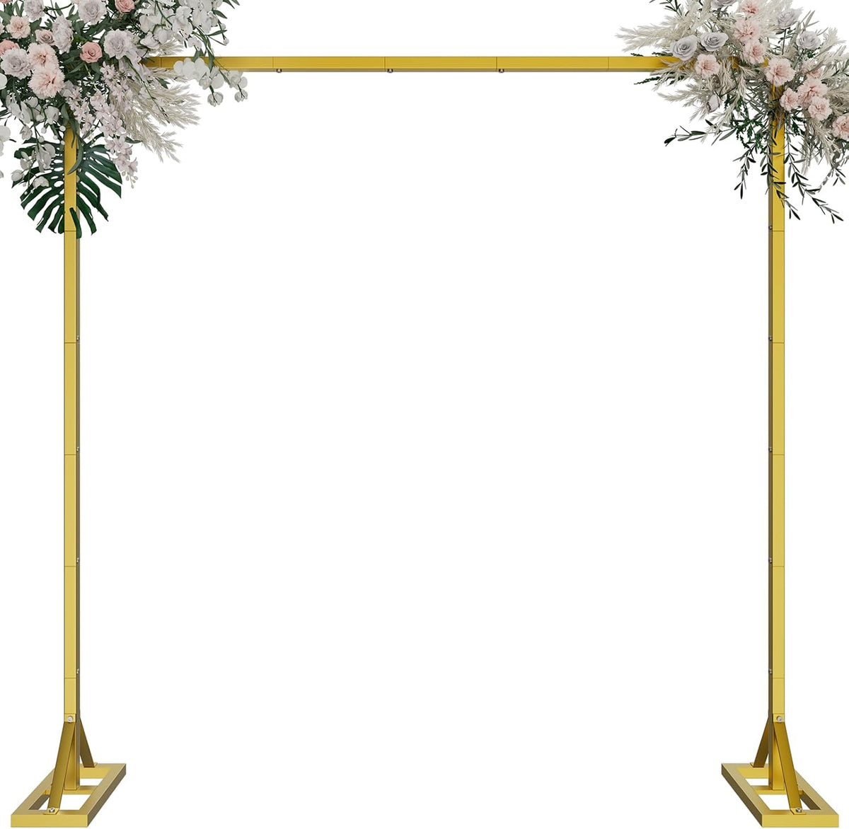 OGEMXU PSHK217+218 직각자 배경 스탠드 스틸 골드 8.2x8 FT 1번 사진