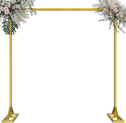 OGEMXU PSHK217+218 직각자 배경 스탠드 스틸 골드 8.2x8 FT 1번 사진