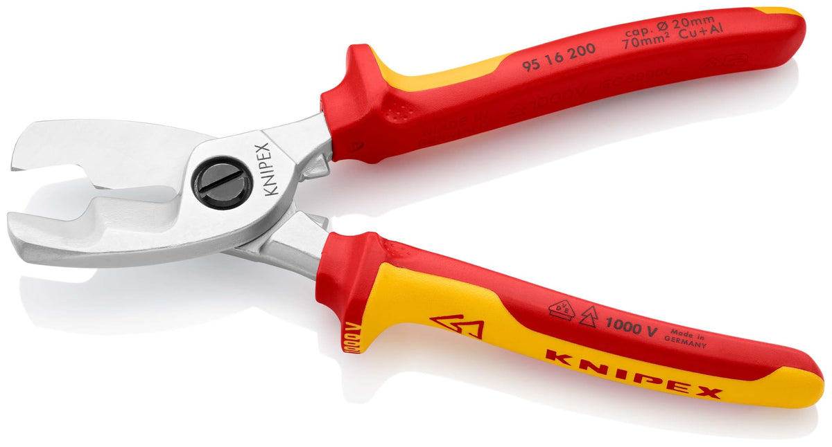 KNIPEX 1000V 절연 케이블 시어 이중 날 200 mm 95 16 200 6번 사진