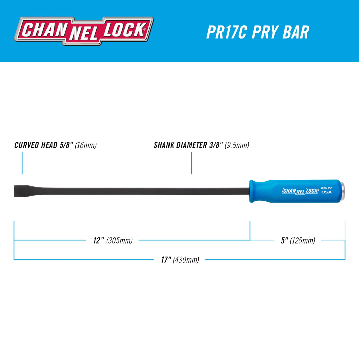 Channellock 프라이 바 세트 3pc 12 17 25 in 고탄소강 미국산 3번 사진