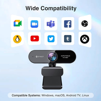 EMEET NOVA 1080P 웹캠 오토포커스 96도 8번 사진