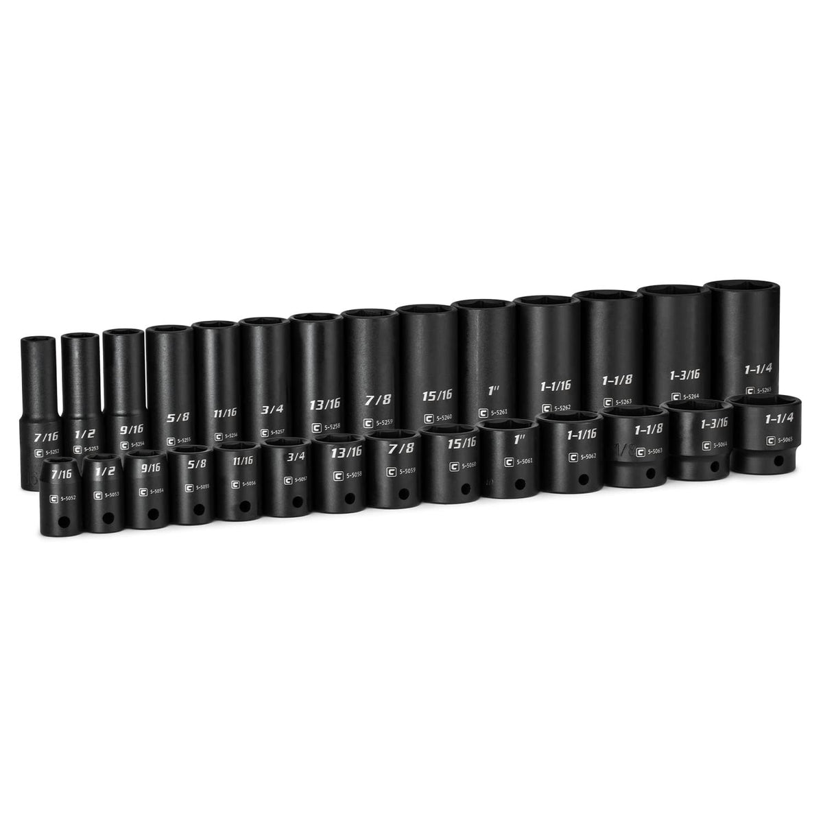 Capri Tools 1/2인치 드라이브 얕은·깊은 임팩트 소켓 세트 36pc 미터법 10~27mm 7번 사진