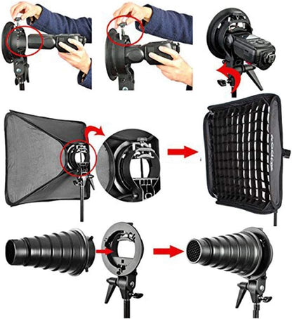 GODOX 소프트박스 80x80cm 32x32인치 그리드 포함 SFGV8080-LG-Godox 스피드라이트 브래킷 4번 사진