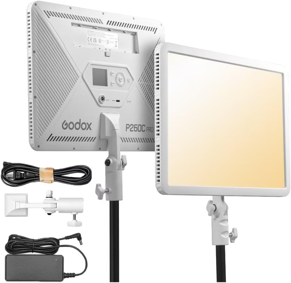GODOX P260C Pro LED 비디오 패널 라이트 45W Bi-Color 2800K-6500K 1번 사진