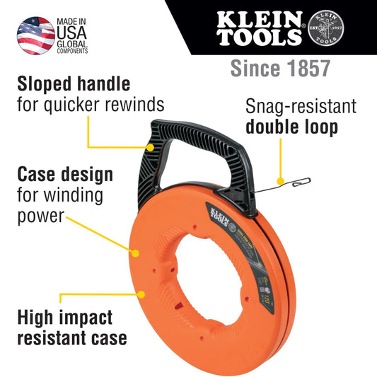 KLEIN TOOLS 피쉬 테이프 와이어 풀러 56333 1/8-Inch x 120-Foot 2번 사진