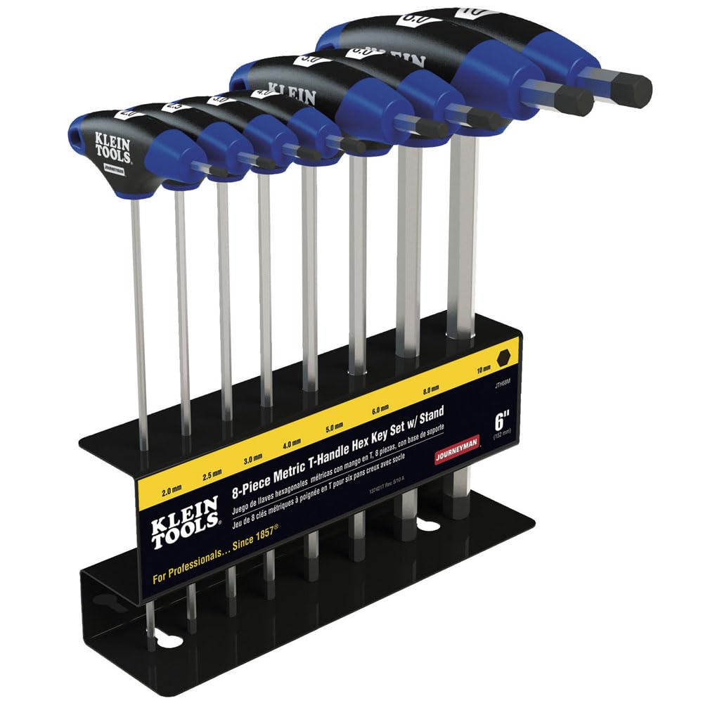 KLEIN TOOLS JTH68M T-핸들 육각 렌치 세트 9인치 10종 더블엔드 1번 사진