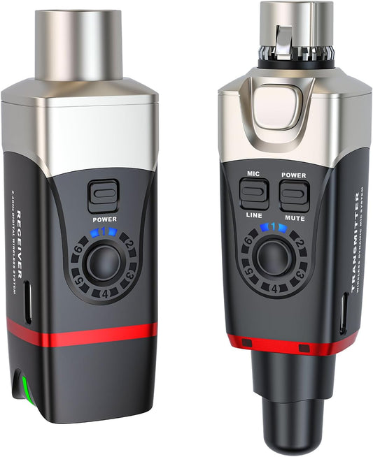 Xvive U35 무선 마이크 시스템 5.8GHz XLR 송수신기 다이나믹 마이크 PA 믹서용 채널 스캔 1번 사진