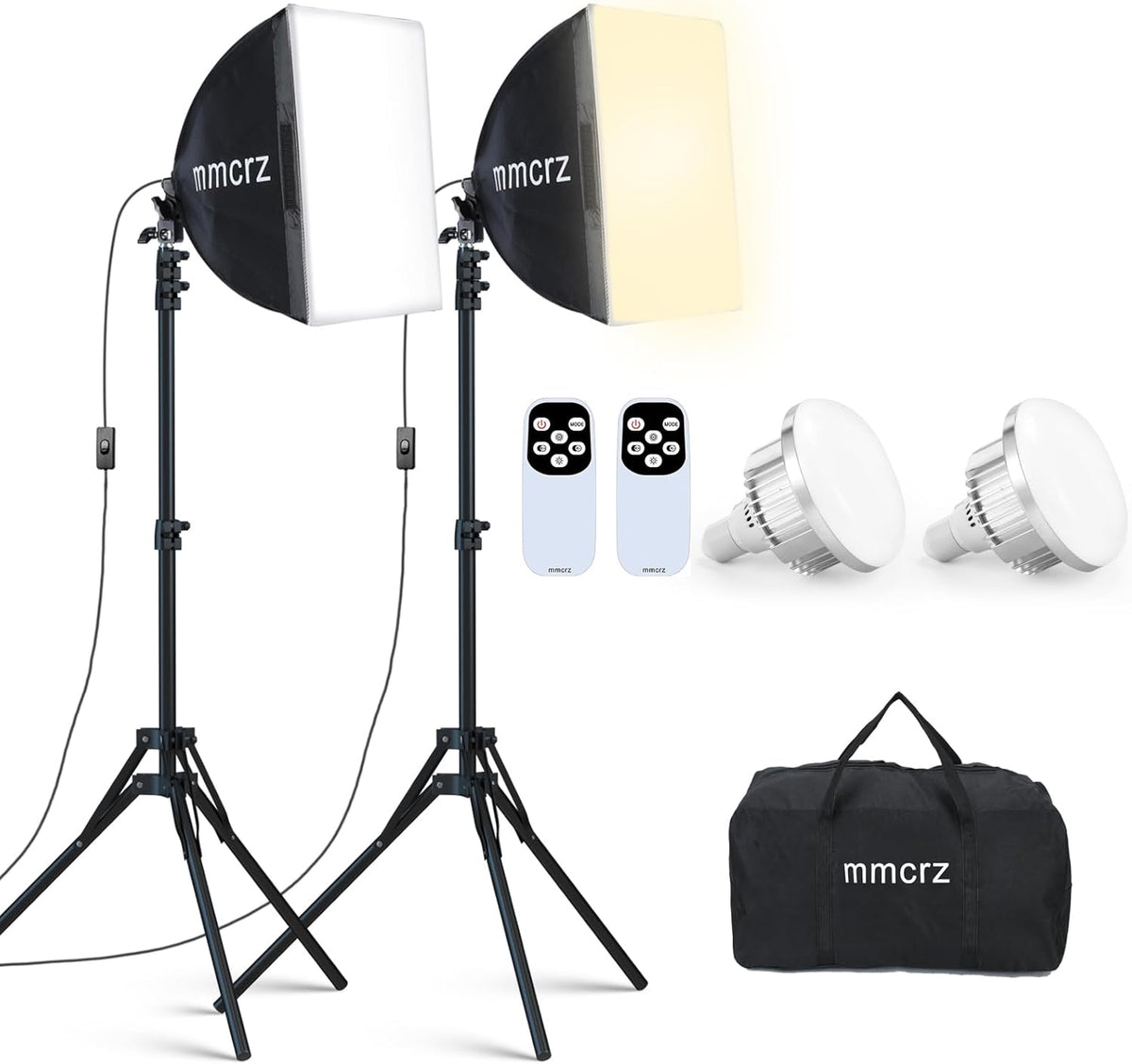 mmcrz S02 16인치 x 16인치 소프트박스 조명 키트 85W 2700-6500K 1번 사진