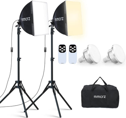 mmcrz S02 16인치 x 16인치 소프트박스 조명 키트 85W 2700-6500K 1번 사진