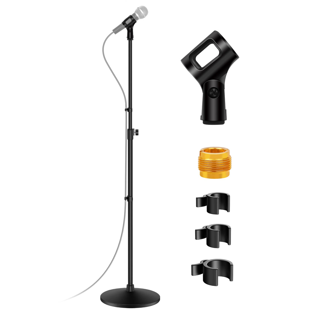 InnoGear 마이크 스탠드 플로어 디태처블 붐 암 가중 원형 베이스 SM58 Q2U K669B 7번 사진