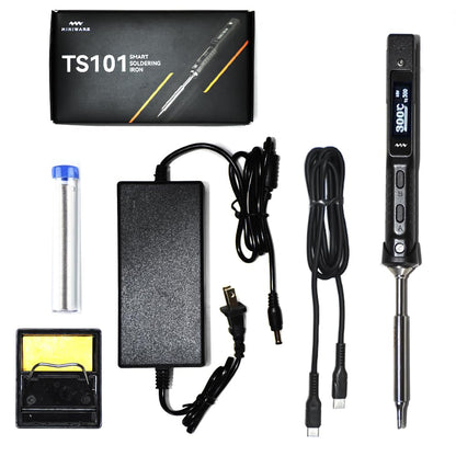 MYPOUOS 전기 인두 키트 TS101 미니 디지털 납땜 스테이션 65W BC2 팁 24V 1번 사진