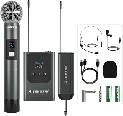 Phenyx Pro 듀얼 UHF 디지털 핸드헬드/헤드셋 마이크 시스템 PDP-2-1H1B 1번 사진