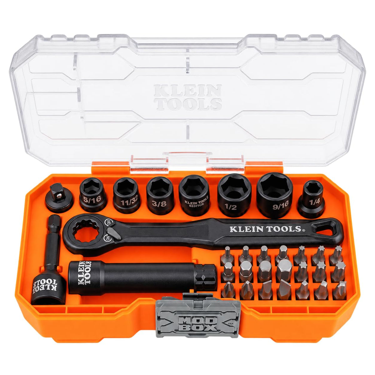 KLEIN TOOLS KNECT 임팩트 패스스루 소켓 세트 32피스 MODbox 케이스 12번 사진