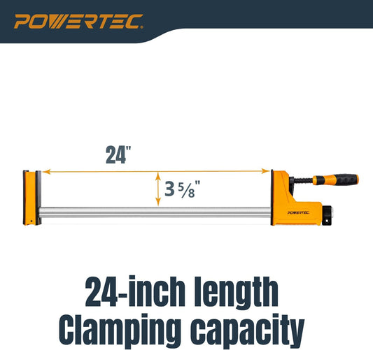POWERTEC 평행 조 바 클램프 24인치 목공용 스틸 2PK 71368 2번 사진