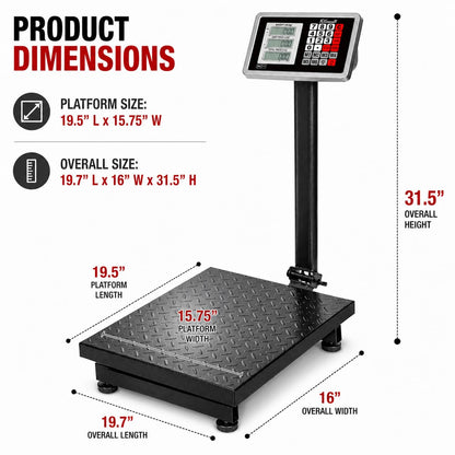 XtremepowerUS 디지털 우편 저울 700LB 대형 플랫폼 접이식 7번 사진