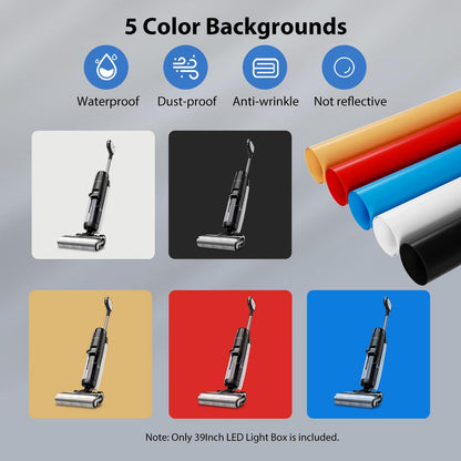Takerers 스튜디오 라이트박스 39x39인치 210 LED 촬영 배경 조명 텐트 7번 사진