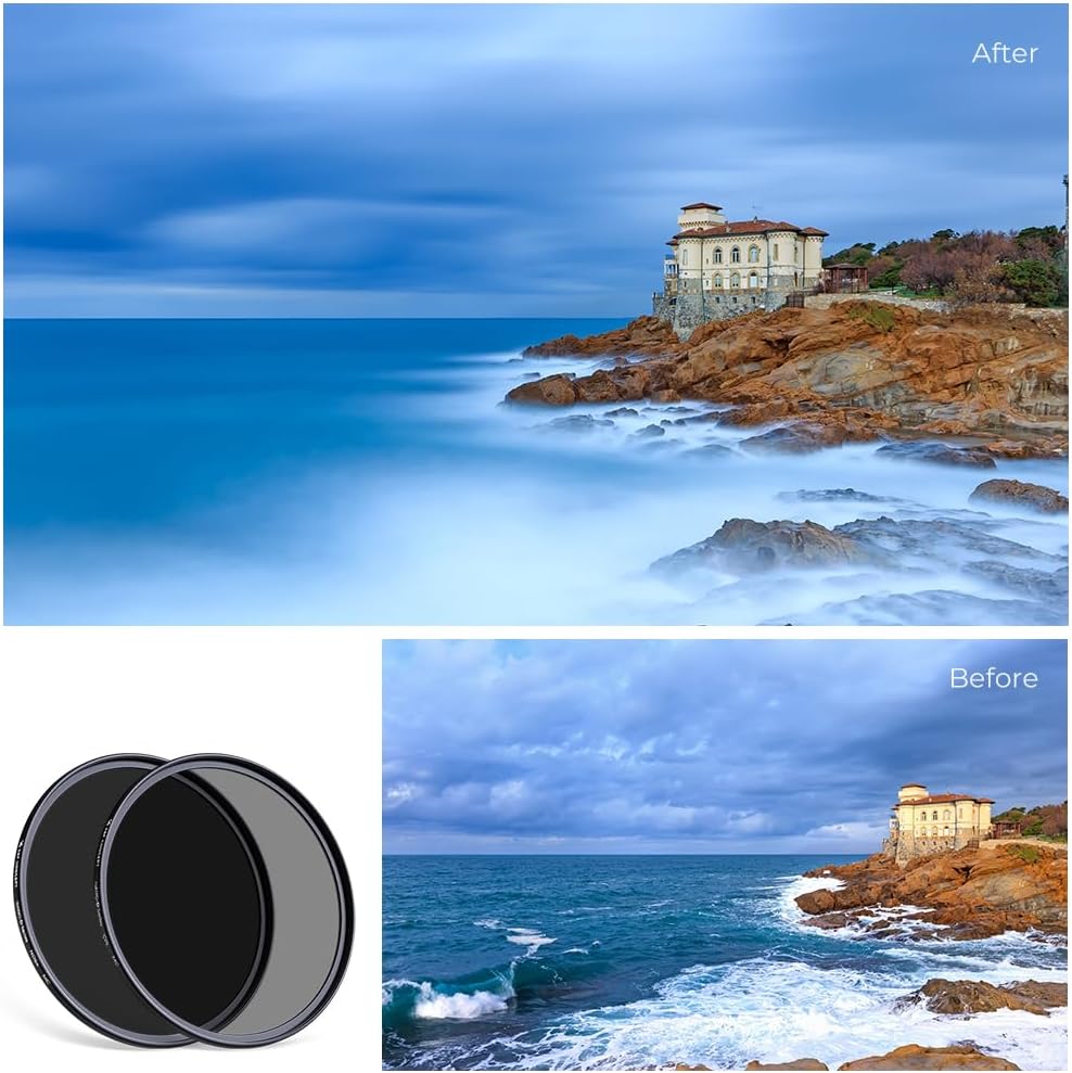 K&F CONCEPT 82mm ND8 ND64 CPL 렌즈 필터 키트 일본 광학유리 항공알루미늄 프레임 5번 사진