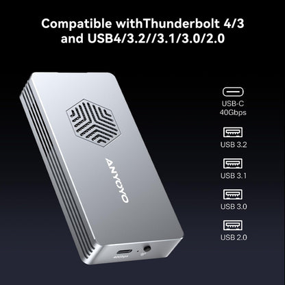 ANYOYO M.2 NVMe SSD 외장케이스 40Gbps 쿨링팬 JHL7440 4/3/USB4 7번 사진