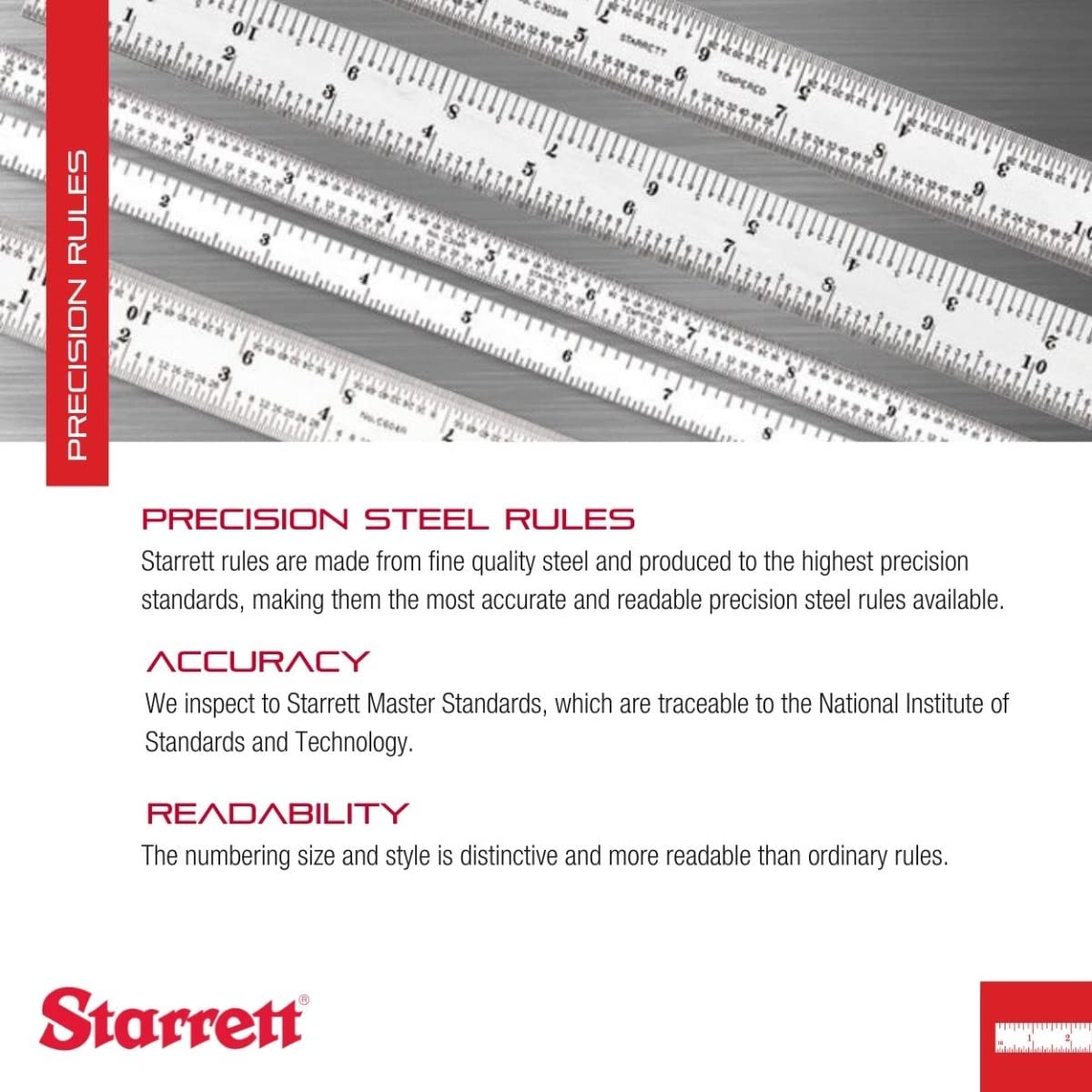Starrett 세미플렉시블 스틸 자 C303SR-24 24인치 1/50인치 두께 3번 사진