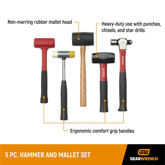Generic GEARWRENCH 해머 세트 히코리 손잡이 불꽃 처리 폴리싱 2번 사진