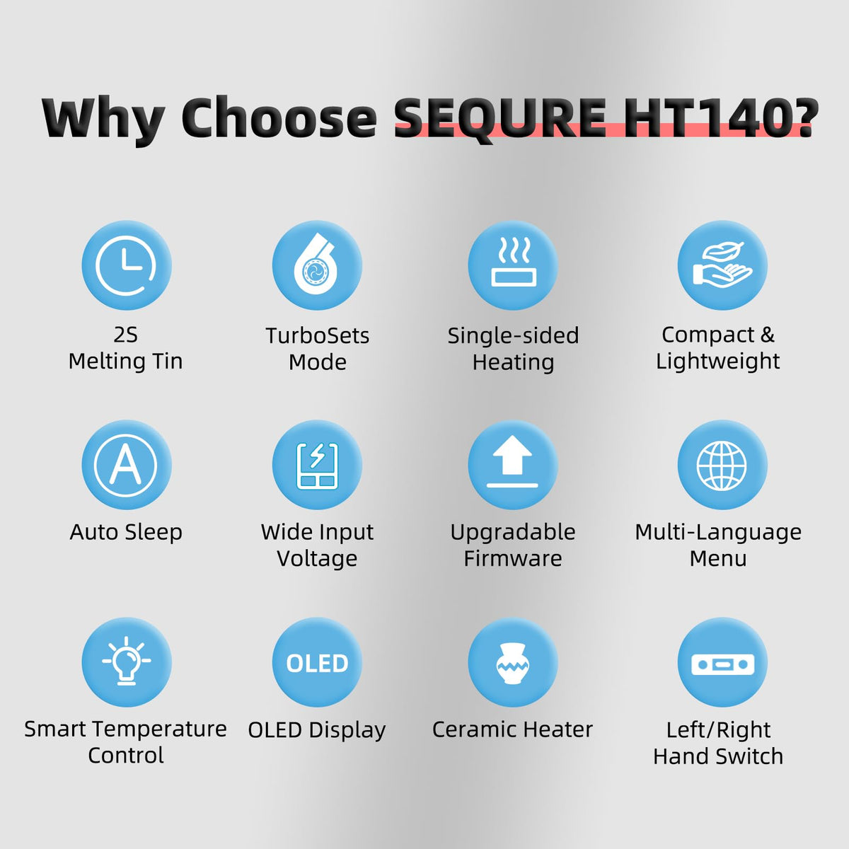 SEQURE HT140 휴대용 2-in-1 핫 트위저 인두 키트 SMD 작업용 10번 사진