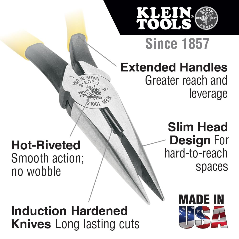 KLEIN TOOLS 80087 플라이어 세트 절연 비절연 단자 압착기 니들노즈 롱노즈 라인맨 5종 4번 사진
