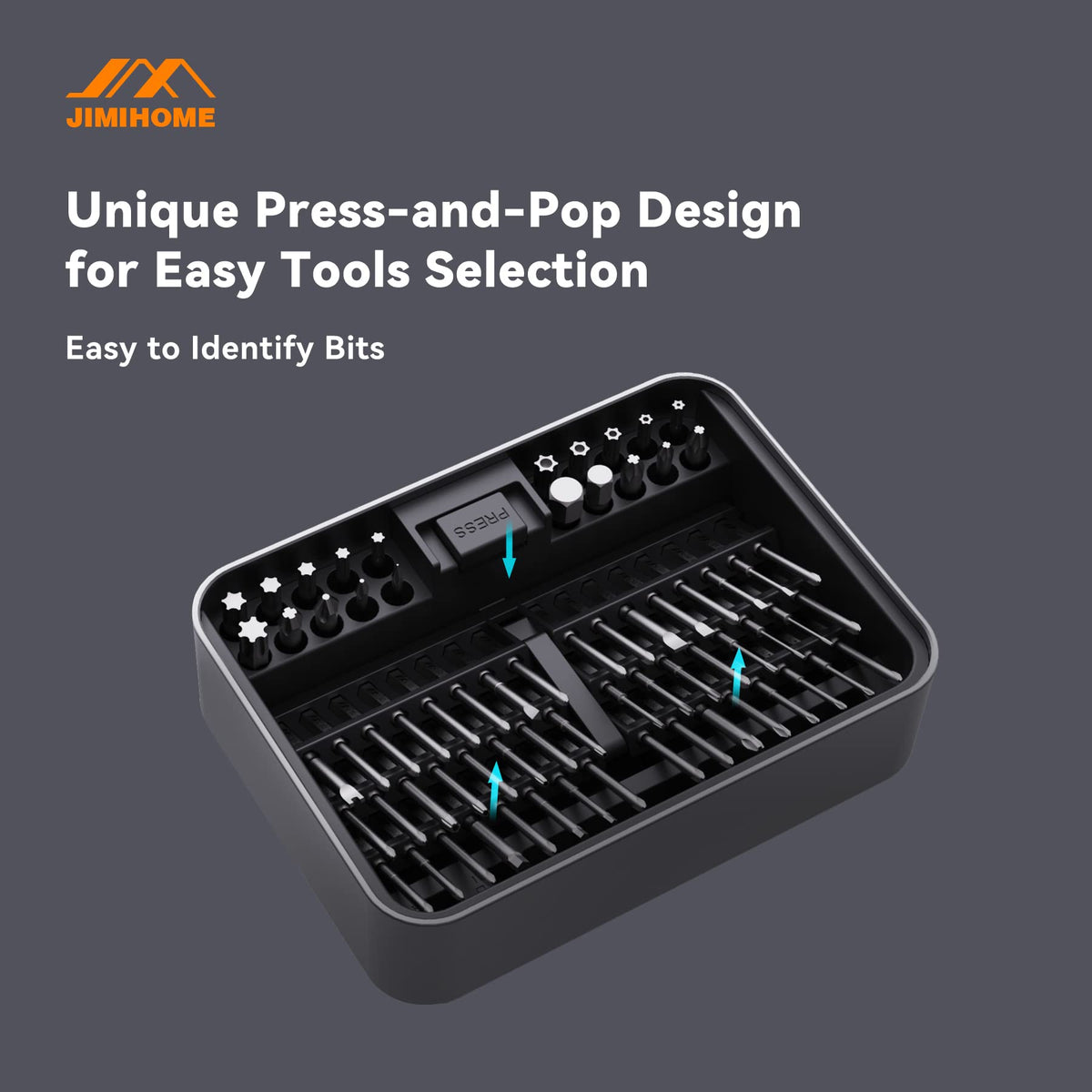 JIMIHOME 정밀 드라이버 세트 100피스 래칫 핀셋 4mm 비트 미니 공구함 3번 사진