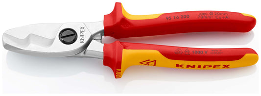 KNIPEX 1000V 절연 케이블 시어 이중 날 200 mm 95 16 200 1번 사진
