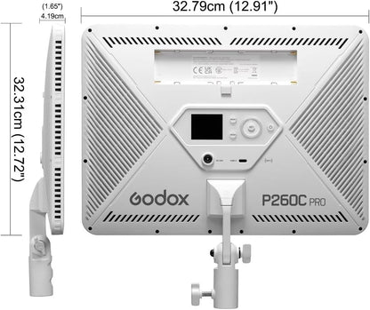 GODOX P260C Pro LED 비디오 패널 라이트 45W Bi-Color 2800K-6500K 2번 사진