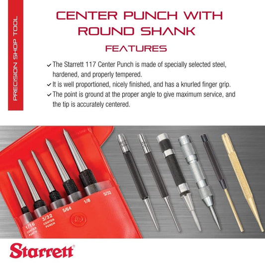 Starrett 264 스틸 센터 펀치 4인치 5종·5인치 7종 세트 2번 사진